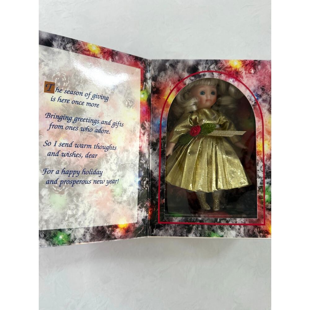 VINTAGE 1995 MARIE OSMOND FINE PORCELAIN‎ CHRISTMAS DOLL BY KNICKERBOCKER 5.5"